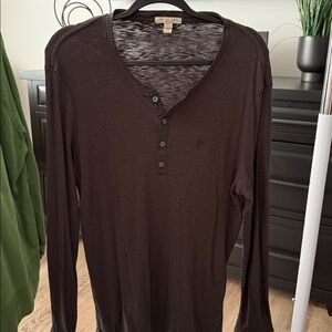 Burberry Brit Chocolate Ribbed Knit Top